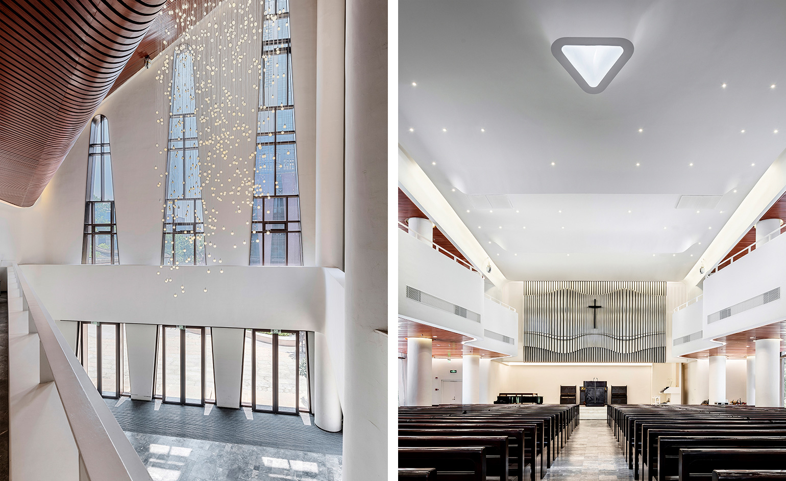 Igreja moderna com arquitetura contemporânea